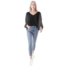 Load image into Gallery viewer, Women Sheer Long Sleeve Blouse