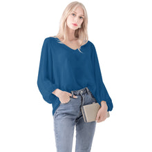 Load image into Gallery viewer, Women Sheer Long Sleeve Blouse