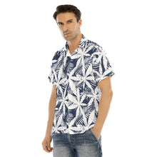 Load image into Gallery viewer, Men's Print Short Sleeve Button-Down Shirt with Concealed Placket
