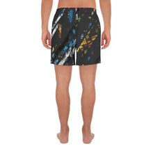 Load image into Gallery viewer, Men's Black Abstract Athletic Long Shorts