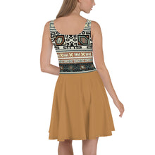 Load image into Gallery viewer, Mustard Print Skater Dress