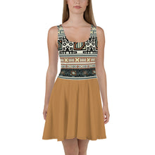 Load image into Gallery viewer, Mustard Print Skater Dress