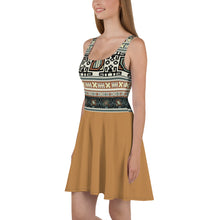 Load image into Gallery viewer, Mustard Print Skater Dress