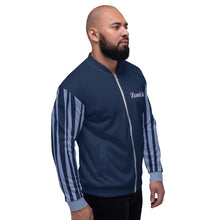 Load image into Gallery viewer, Unisex Striped Sleeve Bomber Jacket
