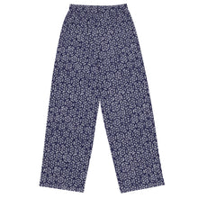 Load image into Gallery viewer, Unisex Wide-Leg Blue Print Pants
