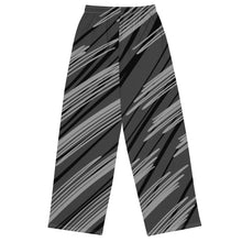 Load image into Gallery viewer, Unisex Wide-Leg Gray Razzle Print Pants