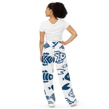 Load image into Gallery viewer, Unisex Wide-Leg Fish Print Pants