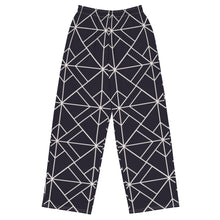 Load image into Gallery viewer, Unisex Wide-Leg Black Geo Pants