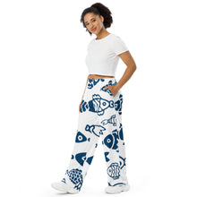 Load image into Gallery viewer, Unisex Wide-Leg Fish Print Pants