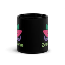 Load image into Gallery viewer, Zenn Zone Lotus Black Glossy Mug