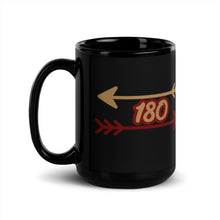 Load image into Gallery viewer, 180 Arrows Black Glossy Mug