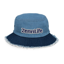 Load image into Gallery viewer, ZennLife Distressed Denim Bucket Hat