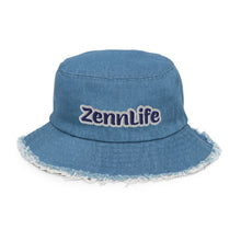 Load image into Gallery viewer, ZennLife Distressed Denim Bucket Hat