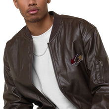 Load image into Gallery viewer, 180 Arrow Leather Bomber Jacket