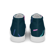 Load image into Gallery viewer, Men’s Navy High Top Canvas Shoes