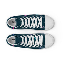Load image into Gallery viewer, Men’s Navy High Top Canvas Shoes