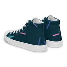 Load image into Gallery viewer, Men’s Navy High Top Canvas Shoes