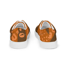 Load image into Gallery viewer, Men’s Lace-Up Brown Canvas Shoes