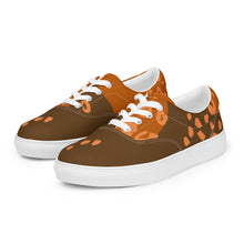 Load image into Gallery viewer, Men’s Lace-Up Brown Canvas Shoes