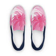Load image into Gallery viewer, Men’s Pink Palm Slip-on Canvas Shoes