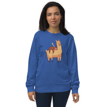 Load image into Gallery viewer, Unisex Sloth Lama Organic Sweatshirt