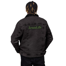 Load image into Gallery viewer, Green Zenn Circle Unisex Denim Sherpa Jacket