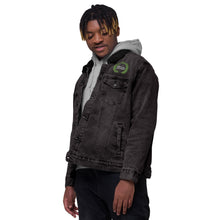 Load image into Gallery viewer, Green Zenn Circle Unisex Denim Sherpa Jacket