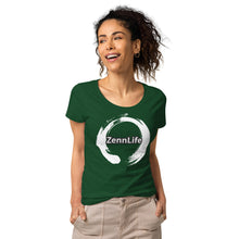 Load image into Gallery viewer, Zennlife White Circle Women’s Basic Organic T-Shirt