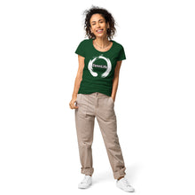 Load image into Gallery viewer, Zennlife White Circle Women’s Basic Organic T-Shirt