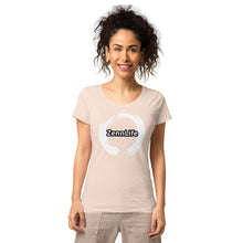 Load image into Gallery viewer, Zenn White Circle Women’s Basic Organic T-Shirt