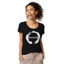 Load image into Gallery viewer, Zennlife White Circle Women’s Basic Organic T-Shirt