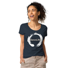 Load image into Gallery viewer, Zennlife White Circle Women’s Basic Organic T-Shirt