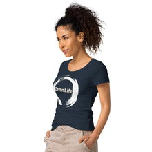 Load image into Gallery viewer, Zennlife White Circle Women’s Basic Organic T-Shirt