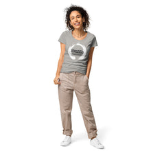 Load image into Gallery viewer, Zenn White Circle Women’s Basic Organic T-Shirt