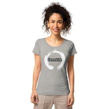 Load image into Gallery viewer, Zenn White Circle Women’s Basic Organic T-Shirt