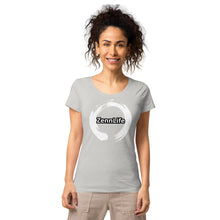 Load image into Gallery viewer, Zenn White Circle Women’s Basic Organic T-Shirt