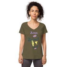 Load image into Gallery viewer, Zenn Girl Women’s Fitted V-Neck T-Shirt