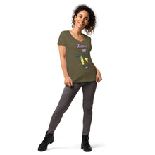 Load image into Gallery viewer, Zenn Girl Women’s Fitted V-Neck T-Shirt