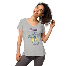 Load image into Gallery viewer, Zenn Girl Women’s Fitted V-Neck T-Shirt