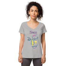 Load image into Gallery viewer, Zenn Girl Women’s Fitted V-Neck T-Shirt