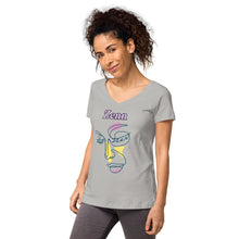 Load image into Gallery viewer, Zenn Girl Women’s Fitted V-Neck T-Shirt