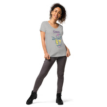 Load image into Gallery viewer, Zenn Girl Women’s Fitted V-Neck T-Shirt