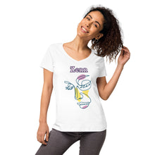 Load image into Gallery viewer, Zenn Girl Women’s Fitted V-Neck T-Shirt
