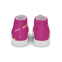 Load image into Gallery viewer, Women’s Hot Pink High Top Canvas Shoes