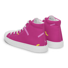 Load image into Gallery viewer, Women’s Hot Pink High Top Canvas Shoes