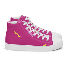 Load image into Gallery viewer, Women’s Hot Pink High Top Canvas Shoes