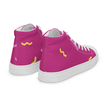 Load image into Gallery viewer, Women’s Hot Pink High Top Canvas Shoes