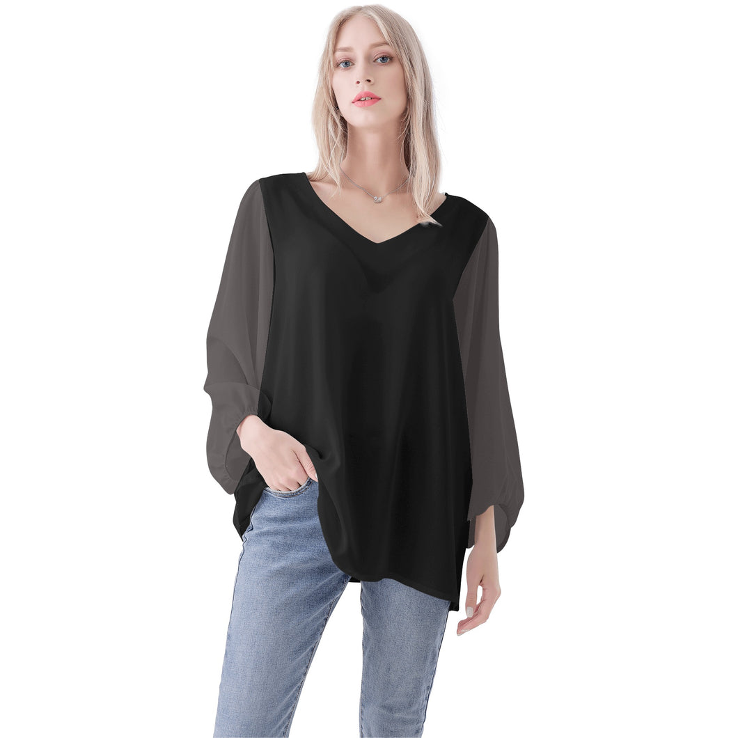 Women Sheer Long Sleeve Blouse