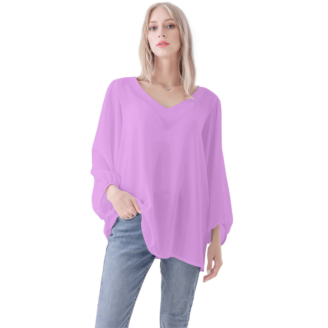 Women Sheer Long Sleeve Blouse