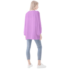 Load image into Gallery viewer, Women Sheer Long Sleeve Blouse
